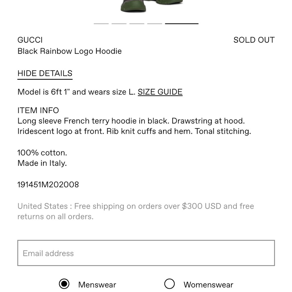 Gucci Rainbow Logo Hoodie - Picture 4 of 9
